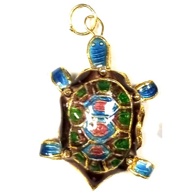 ENAMEL TURTLE 25X35MM PURPLE